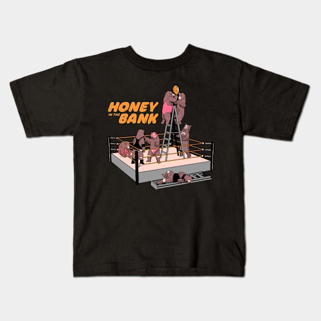 Honey In The Bank Kids T-Shirt by 8BitHobo